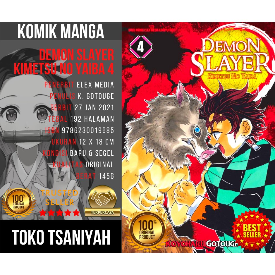 Jual Buku Komik Manga Demon Slayer Kimetsu No Yaiba 04 Koyoharu Gotouge