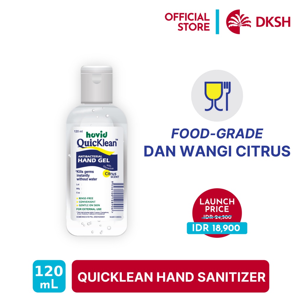 Jual Hand Sanitizer FOOD GRADE Quicklean Gel 120mL Shopee Indonesia