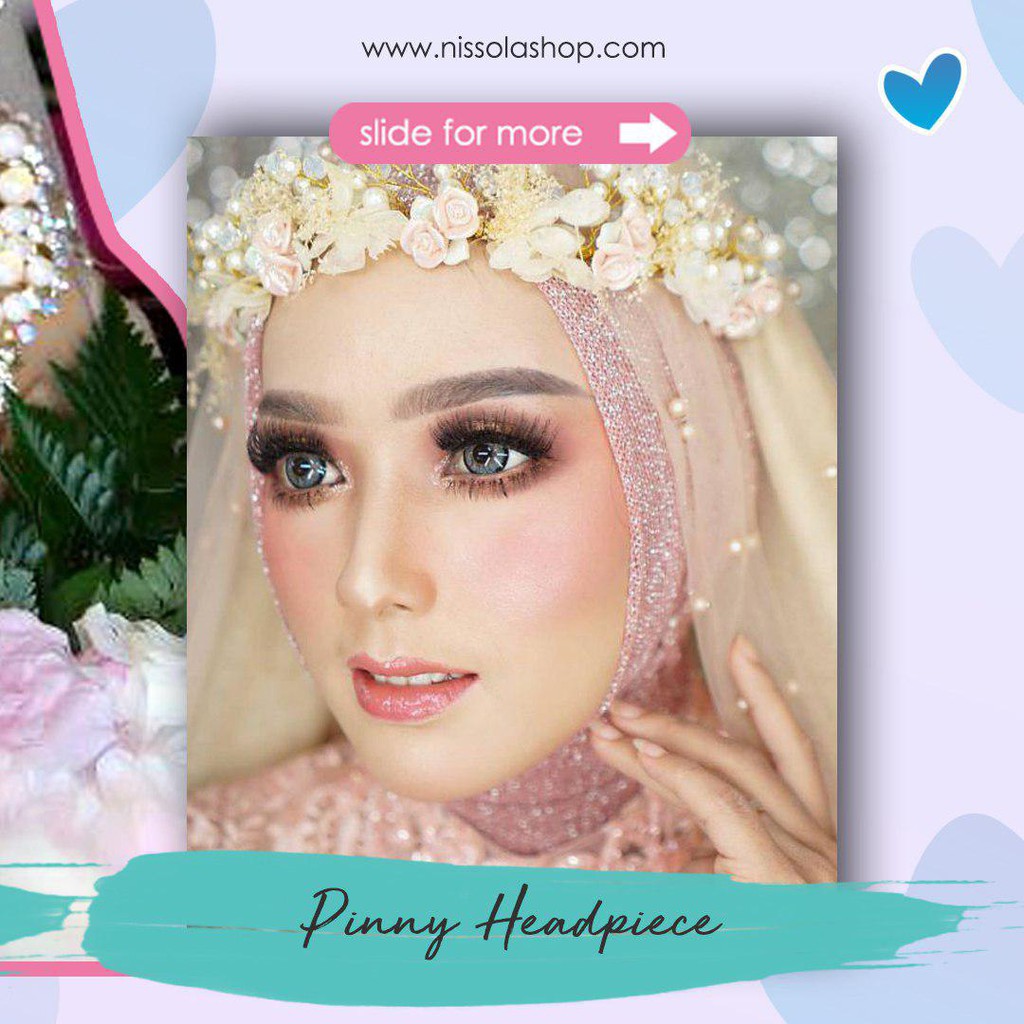 PINNY HEADPIECE MAHKOTA TIARA WEDDING KOREA AKSESORIS PENGANTIN
