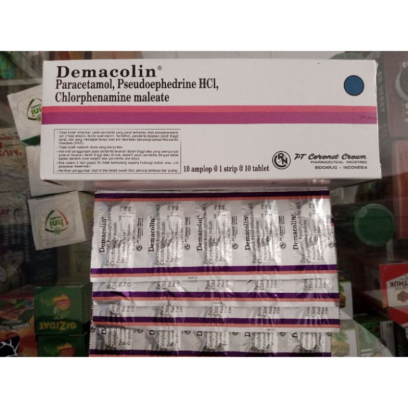 Jual Demacolin Tablet 1 Strip 10 Tablet Obat Demam & Pilek Shopee