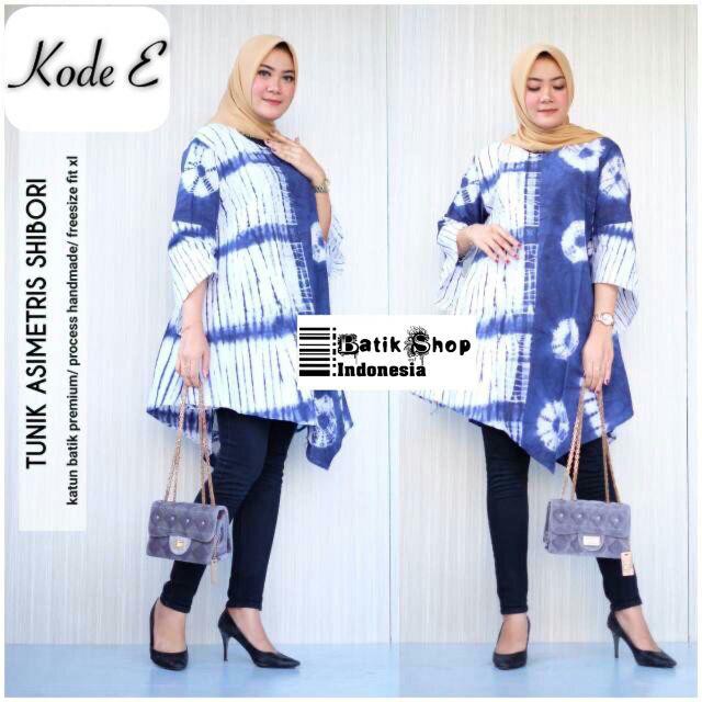 Tunik Batik Modern Atasan Kerja wanita Baju kerja wanita baju kerja cewek  model terbaru Tunik Santai | Shopee Indonesia