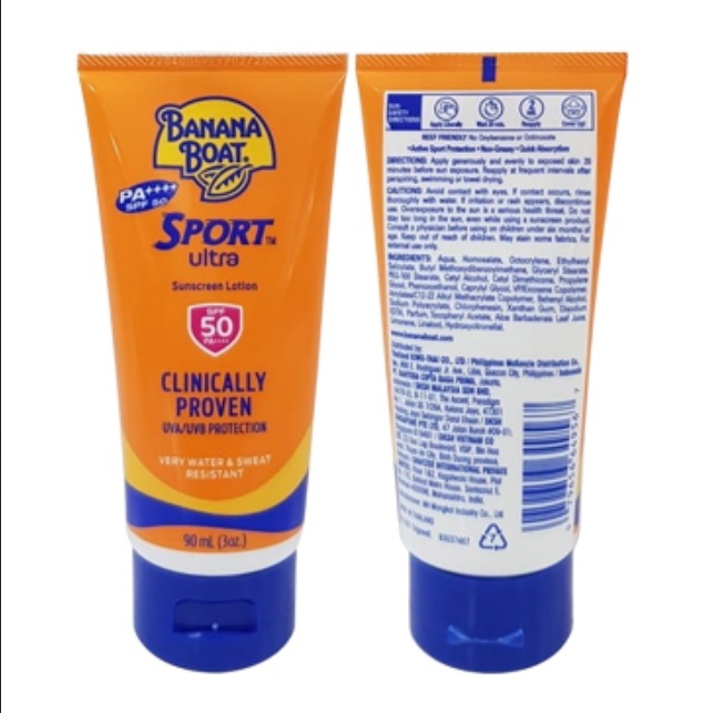 Jual BANANA BOAT SUNBLOCK SUNSCREEN LOTION SPORT SPF 50 90ML Shopee Indonesia