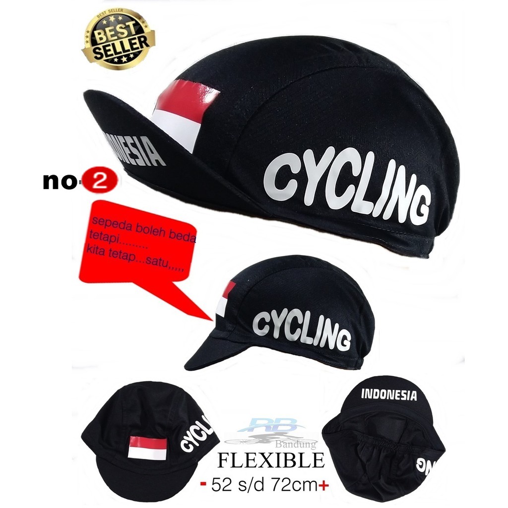 Jual Cycling Cap Indonesia Topi Sepeda Indonesia Btm Bromton Roadbike | Shopee Indonesia