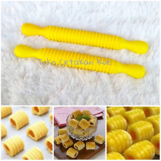 Rolling pin cetakan kue nastar gulung kue lebaran cantik | Shopee Indonesia