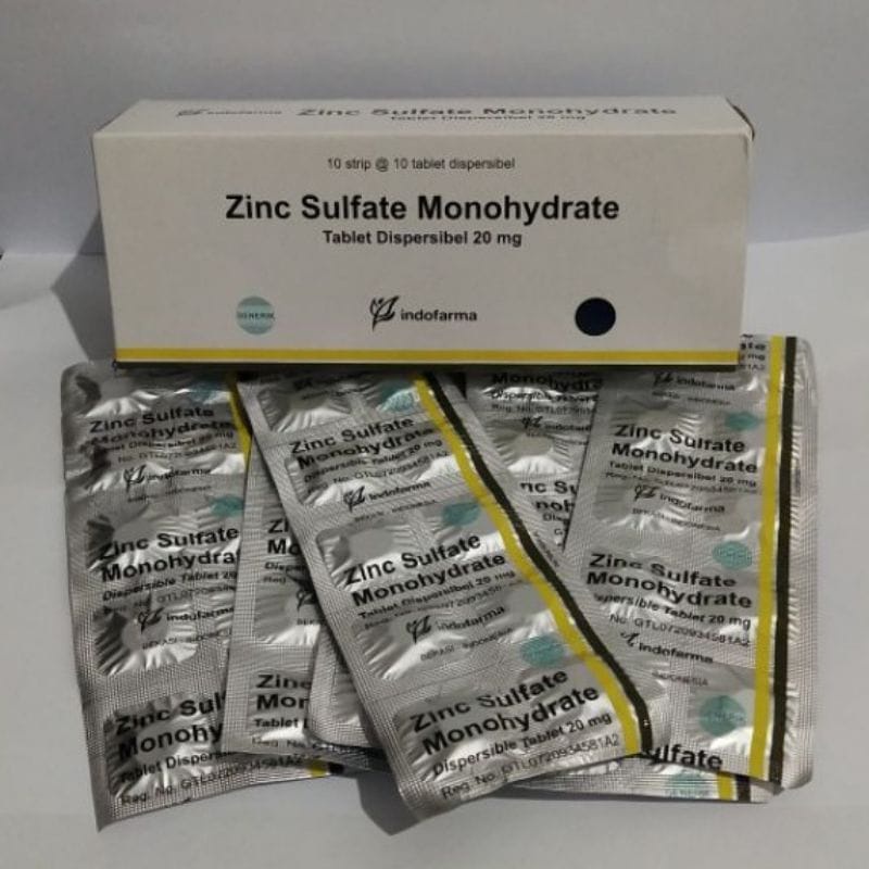 Jual Zinc Sulfate Monohydrate 20mg Strip 10's Tablet Shopee Indonesia