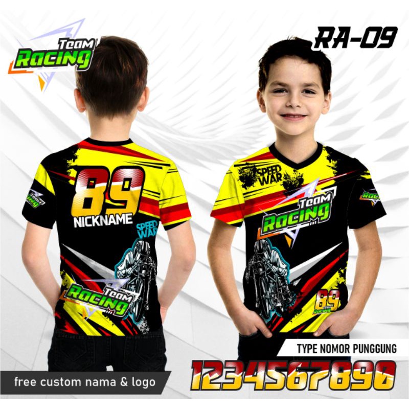 Jual Jersey Racing Team Kaos Balap Mobil/Motor/Trail Anak || Tipe A | Shopee Indonesia