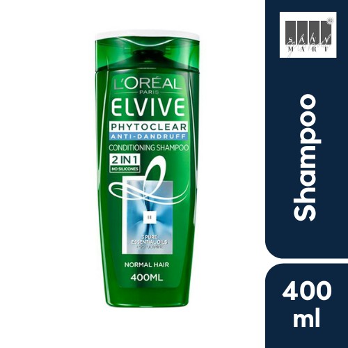 Jual Loreal Elvive Phytoclear Anti Dandruff 2In1 Shampoo 400Ml (Made In Uk) | Shopee Indonesia