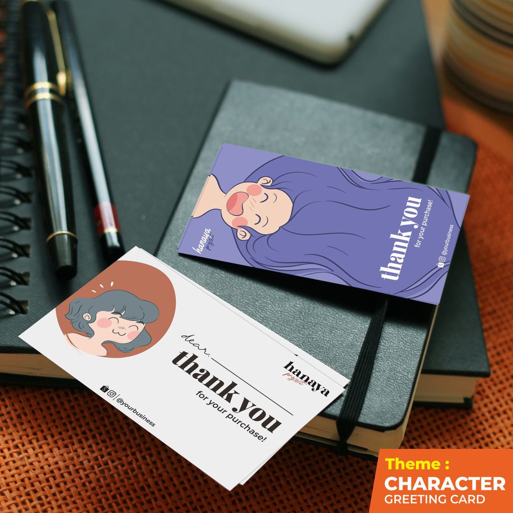 THANK YOU CARD KARTU UCAPAN TERIMA KASIH CUSTOM AESTHETIC