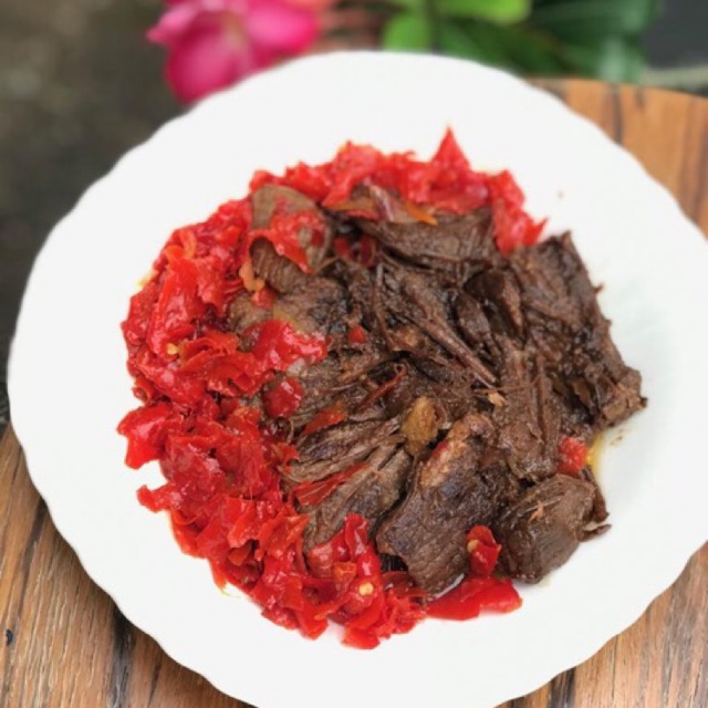 Dendeng balado padang daging sapi kemasan 250gr BADASO