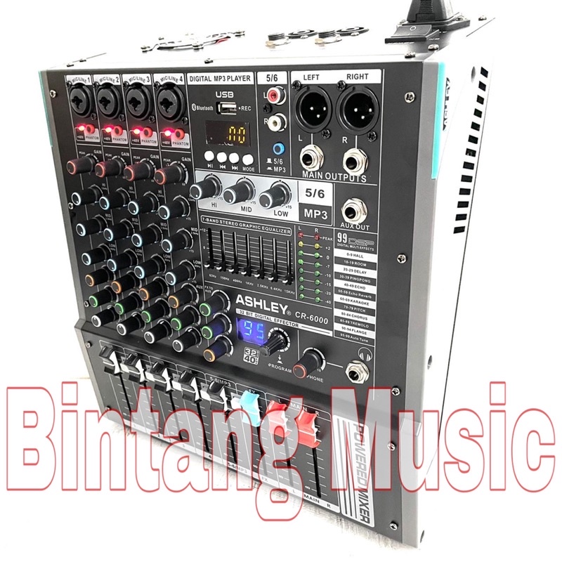 Jual Power Mixer Ashley CR6000 Original Cr 6000 ashley cr6000 6channel