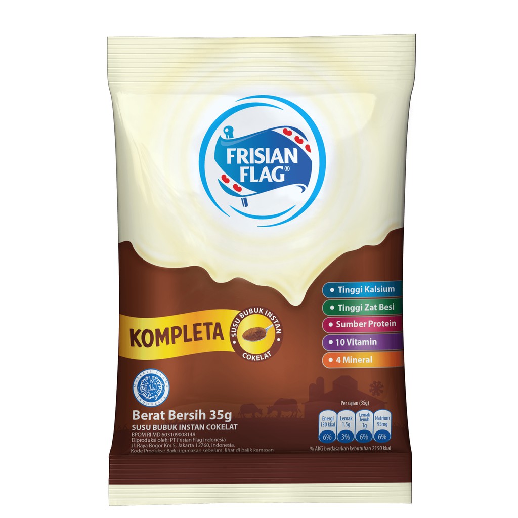 Jual Frisian Flag Susu Bubuk Kompleta Coklat Renceng 30Gr X 5 Sachet | Shopee Indonesia