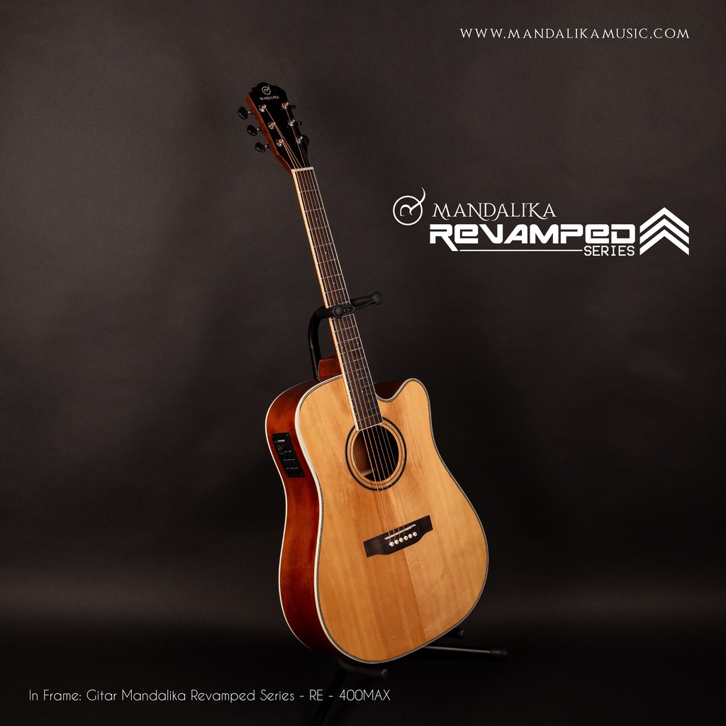 Jual GITAR AKUSTIK ELEKTRIK MANDALIKA REVAMPED RE400MAX FISHMAN