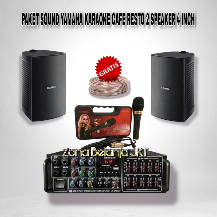 Jual Paket Sound System Karaoke Cafe Resto Ruang Rapat 2 Titik Speaker
