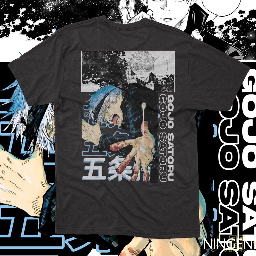 SATORU GOJO 2 JUJUTSU KAISEN Kaos Anime Manga Merchandise TShirt