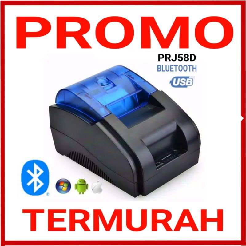 PRINTER BLUETOOTH CETAK RESI STIKER THERMAL BARCODE 58MM
