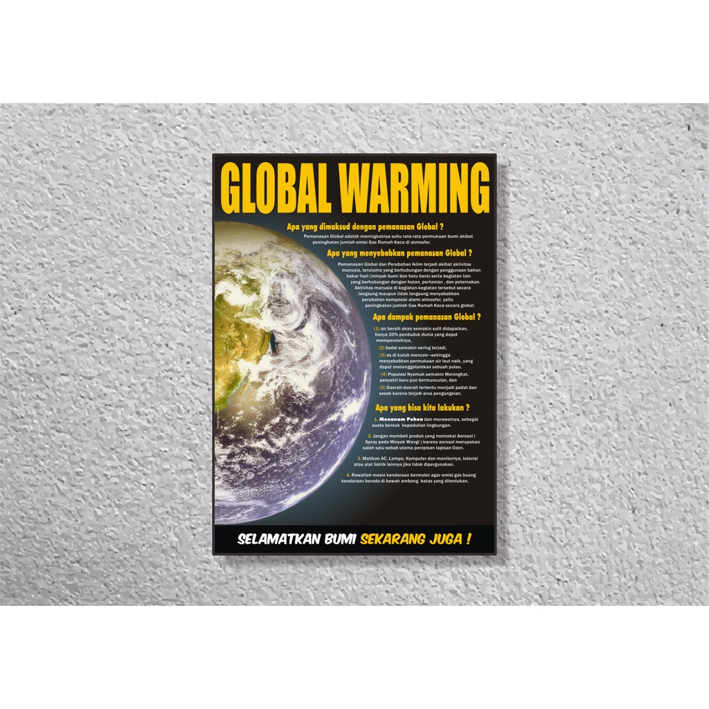 Jual Sp088 Poster K3 Safety A2 Frame - Global Warming, Selamatkan Bumi Sekarang Juga Indonesia|Shopee Indonesia 1024_X_1024_jpg