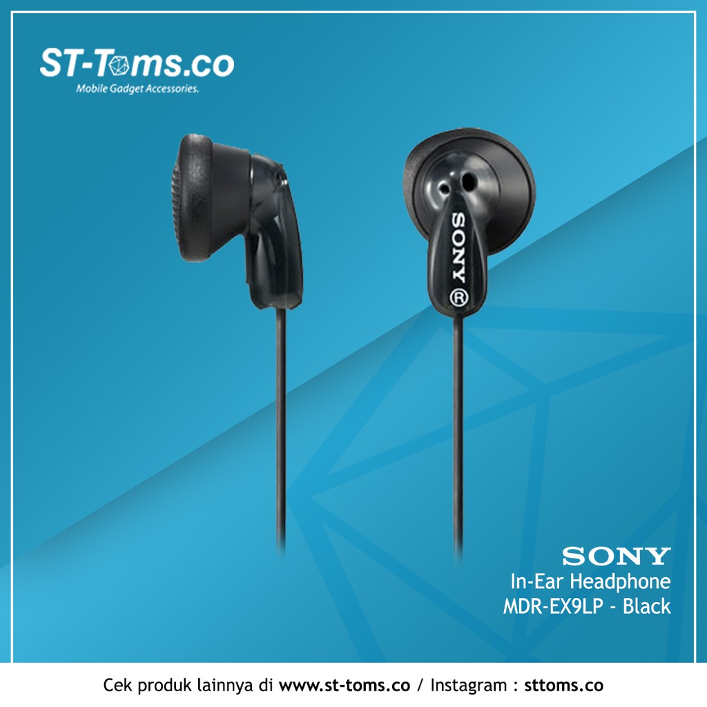 Sony In Ear Headphone MDRE9LP / E9LP / E9 LP Black Shopee Indonesia