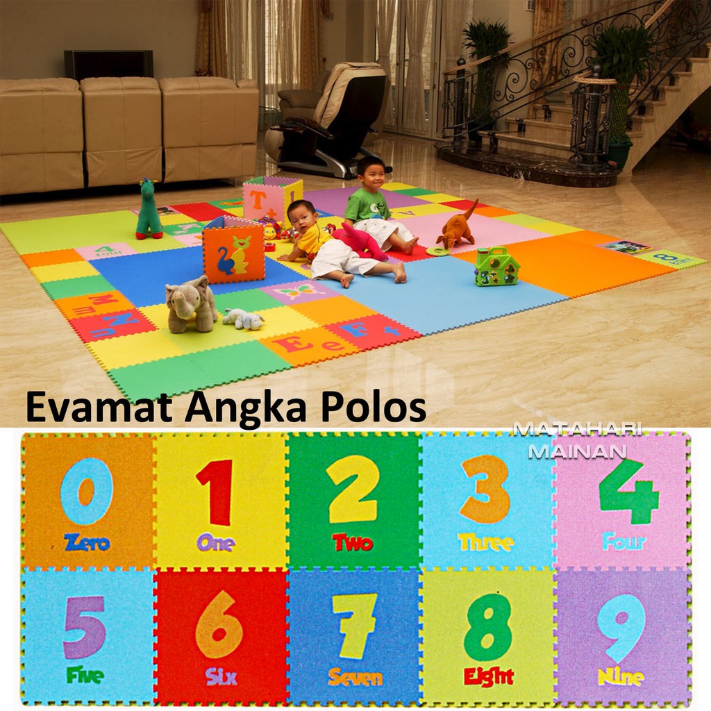 Jual Karpet Evamat Puzzle Bermain Anak Alas Main Anak Playmat Unimats Karpet Mainan Edukasi Anak Angka | Shopee Indonesia