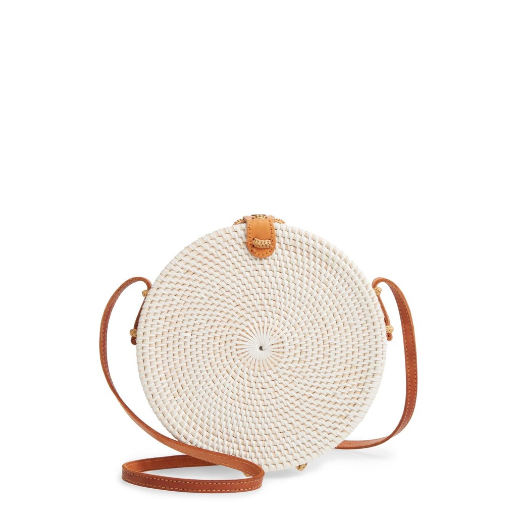 Tas Rotan Polos Simple Color Warna Warni Sling Bag Bulat Boho Bali Shopee Indonesia