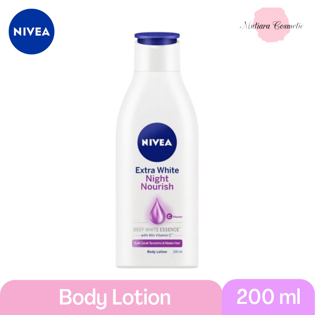 Jual Nivea Extra White Night Nourish Body Lotion 200ml Shopee Indonesia