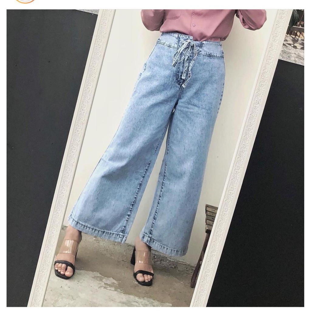 1KG MUAT 4PCS ISABEL JEANS CELANA KULOT DENIM ACID SNOW