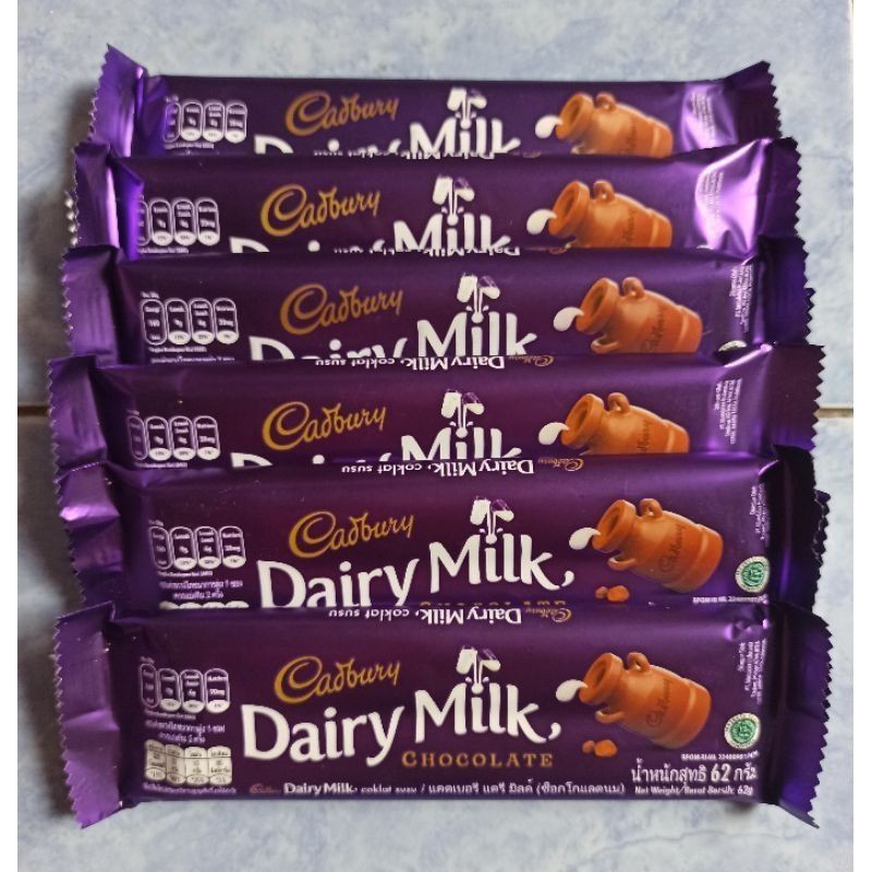 Jual Coklat Cadbury Dairy Milk 62Gr Ecer Promo Termurah Cokelat Coklat Murah Batangan Kotak | Shopee Indonesia