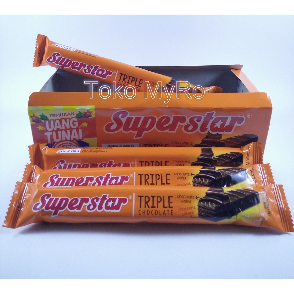 Jual Wafer Superstar Triple Choco / Wafer Coklat Superstar | Shopee Indonesia