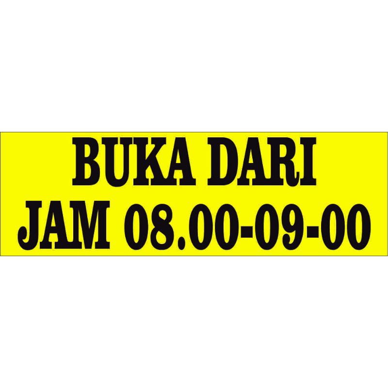 Jual stiker buka jam 08.00 sampai 09.00 Shopee Indonesia