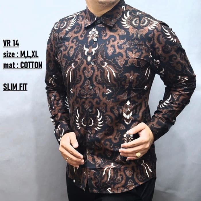 Jual Kemeja Batik Kondangan Warna Hitam Coklat Baju Resepsi Cowok Wz507 Kemeja Batik Pria / Baju Batik P | Shopee Indonesia