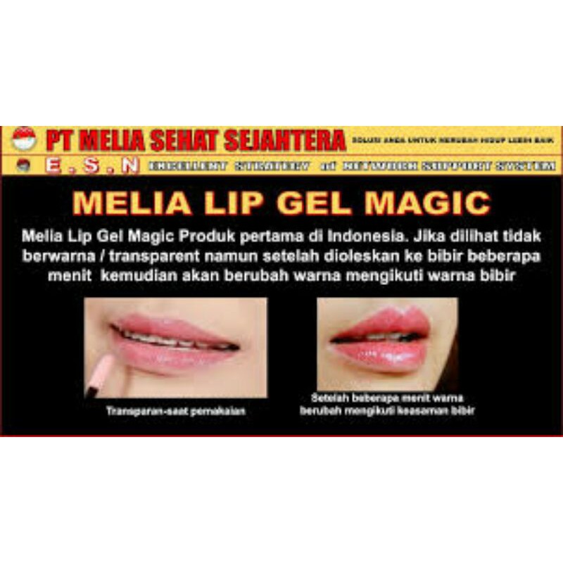 Jual LIP GEL MAGIC MELIA ORIGINAL (BIBIR MERAH ALAMI) Shopee Indonesia