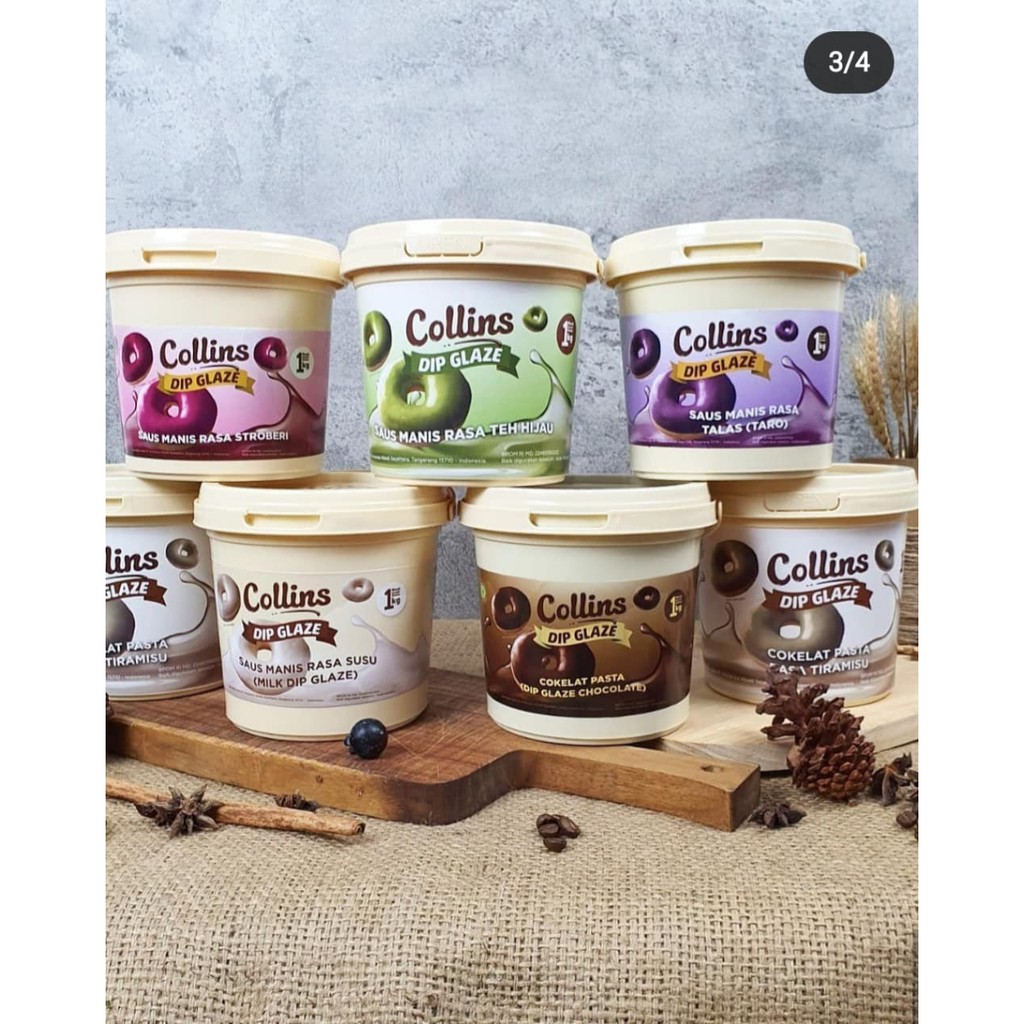 Jual Collins Dip Glaze 1Kg - Dipping Coklat Halal Topping Donat Pisang Nuget | Shopee Indonesia