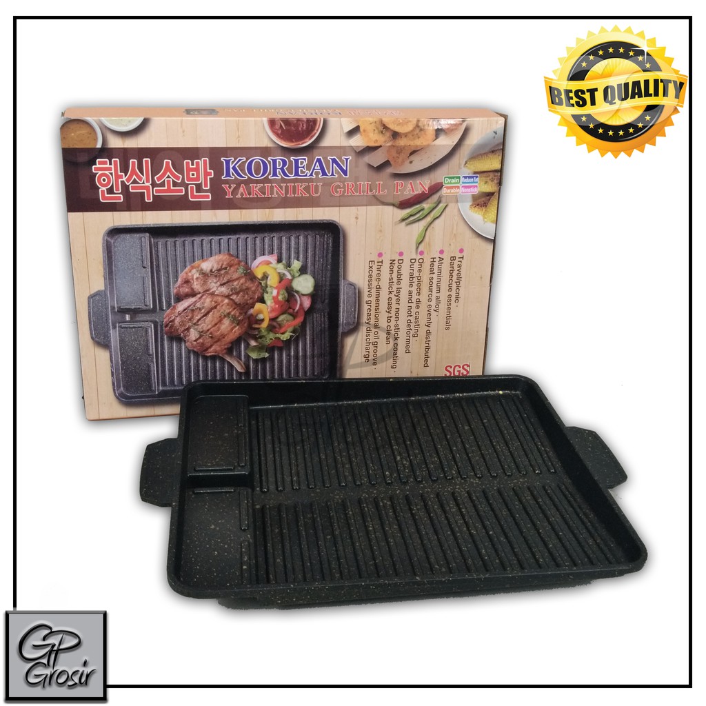 PANGGANGAN YAKINIKU SGS KOREAN GRILL PAN BBQ OIL FREE Shopee Indonesia
