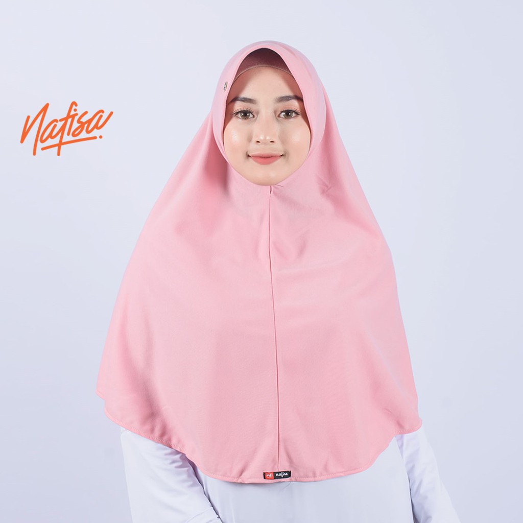 Nafisa Asha Size XL Hijab Instan Pet Jilbab Instan Bergo Kaos Jumbo