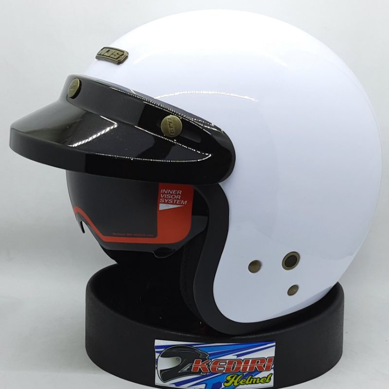 Helm NJS NX 2 half face retro bogo solid double visor ready