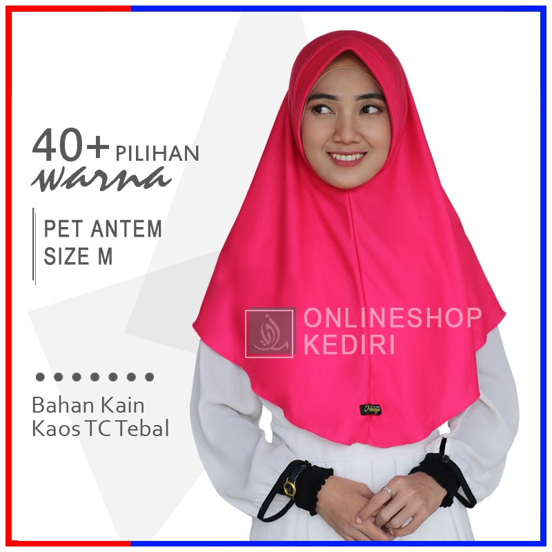 TERMURAH! Jilbab Instan Pet Antem M Hijab Kaos Bergo Syari Khimar