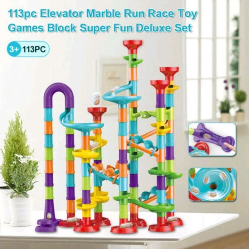 Jual Mainan Marble Run 105 Pcs / Track Marble Mainan Jalur Kelereng Anak Marble Toys Sensory | Shopee Indonesia