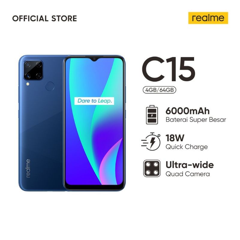 Realme C15 4 64 Garansi Resmi Shopee Indonesia