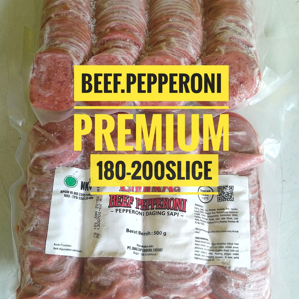 Jual Grade A Beef Pepperoni isi 200 slice peperoni Shopee Indonesia