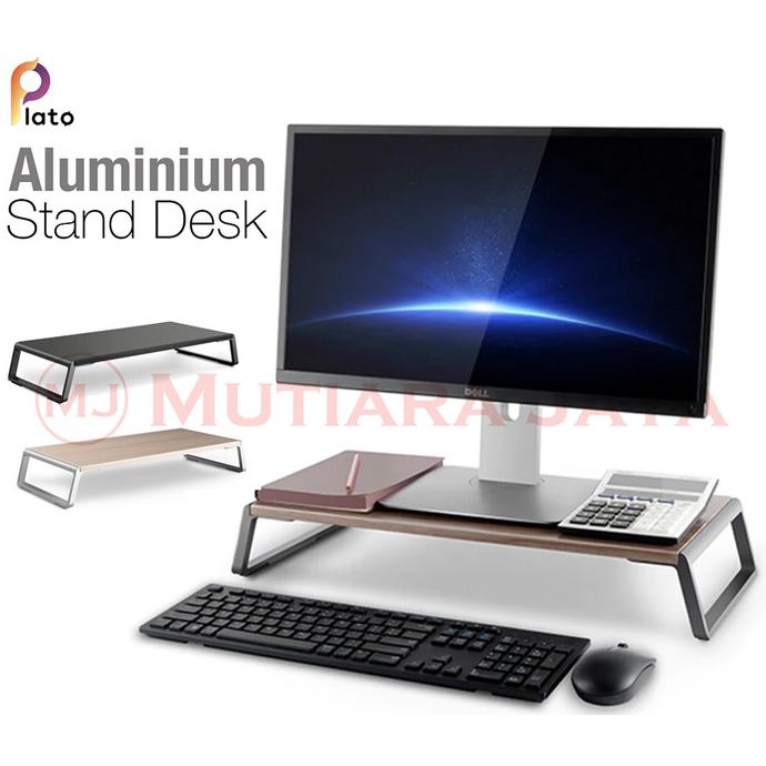 Jual Plato Monitor Stand Desk Riser Meja Monitor Komputer Pc Mac - Dark Wood | Shopee Indonesia