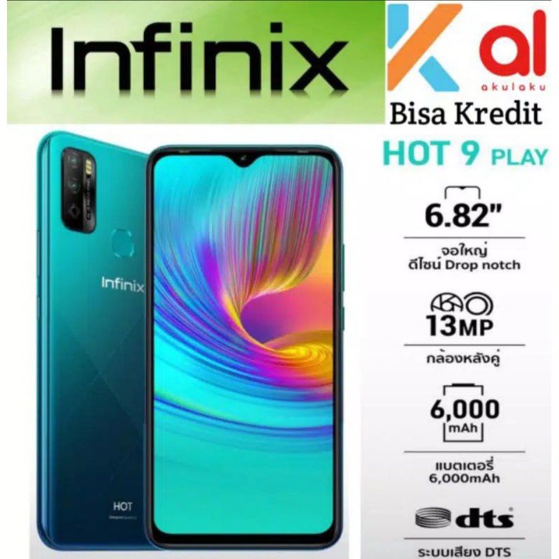 HP INFINIX HOT 10 HOT 9PLAY RAM 4/64 2/32 3/64 GARANSI RESMI 6000MAH