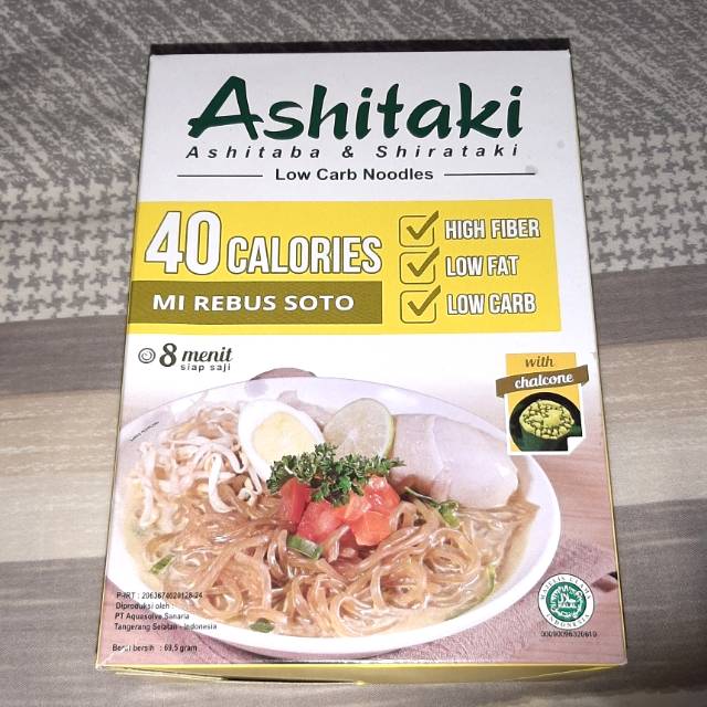 Ashitaki Mie Shirataki Rebus Soto Instanst sehat NON MSG low carbo diet