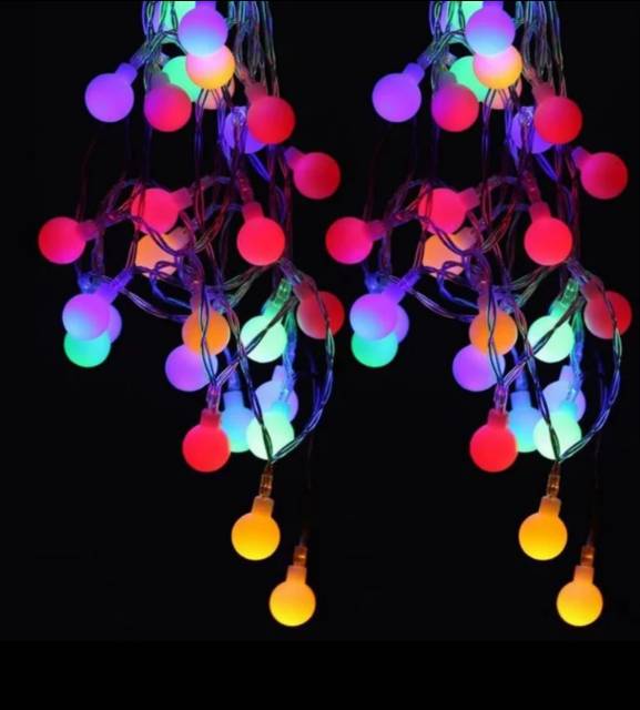 Lampu Tumblr LED 5 Meter Anggur Bola RGB Bulat LED RGB Twinkle Light