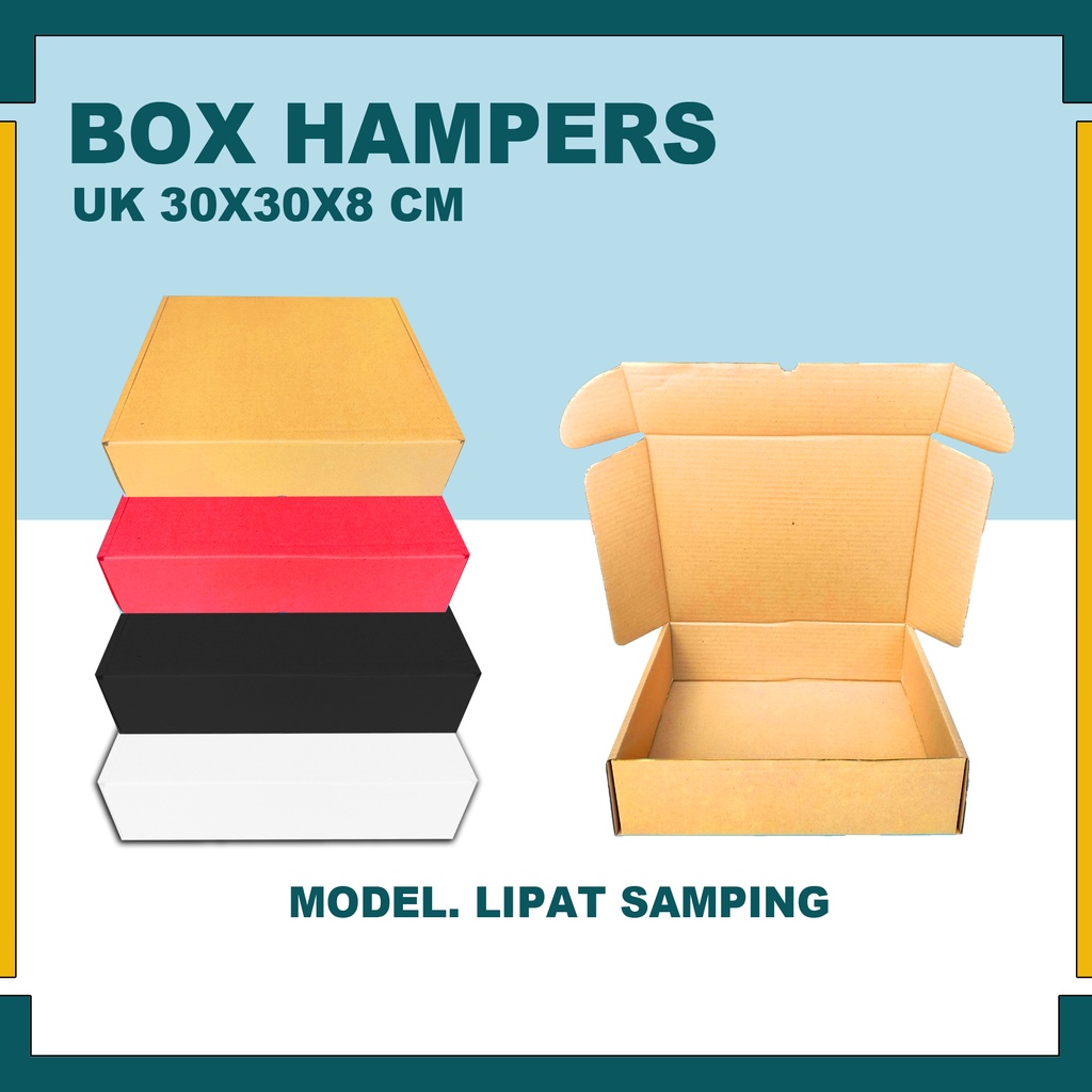Jual BOX 30x30x8 CM/HAMPERS/HOODIE/KARDUS Shopee Indonesia