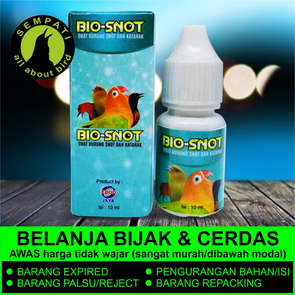 BIO SNOT SIRUP EBOD JAYA OBAT BURUNG SAKIT MATA KATARAK