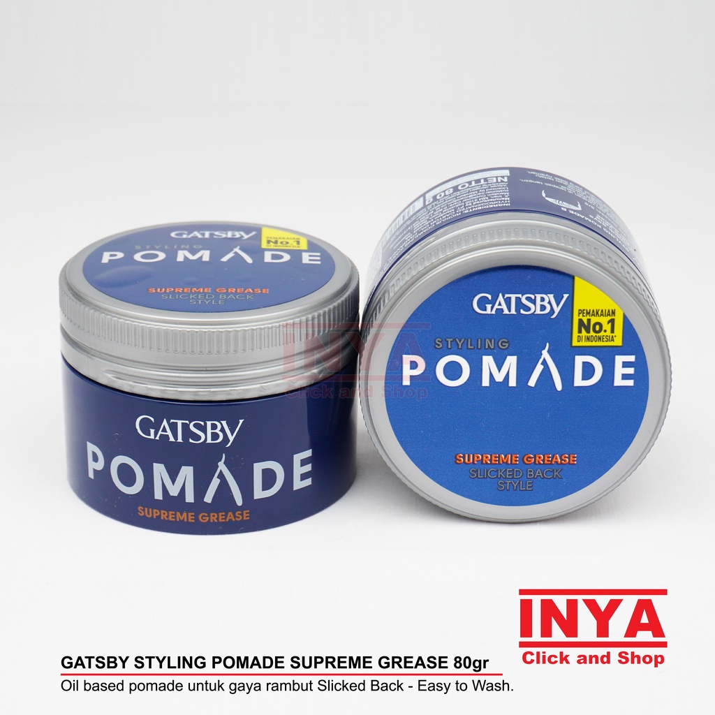 Jual Gatsby Slicked Back Style Styling Pomade Supreme Grease 80gr