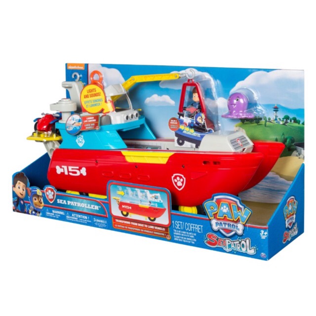 Jual Paw Patrol - Sea Patroller Transforming Vehicle With Lights & Sounds | Shopee Indonesia