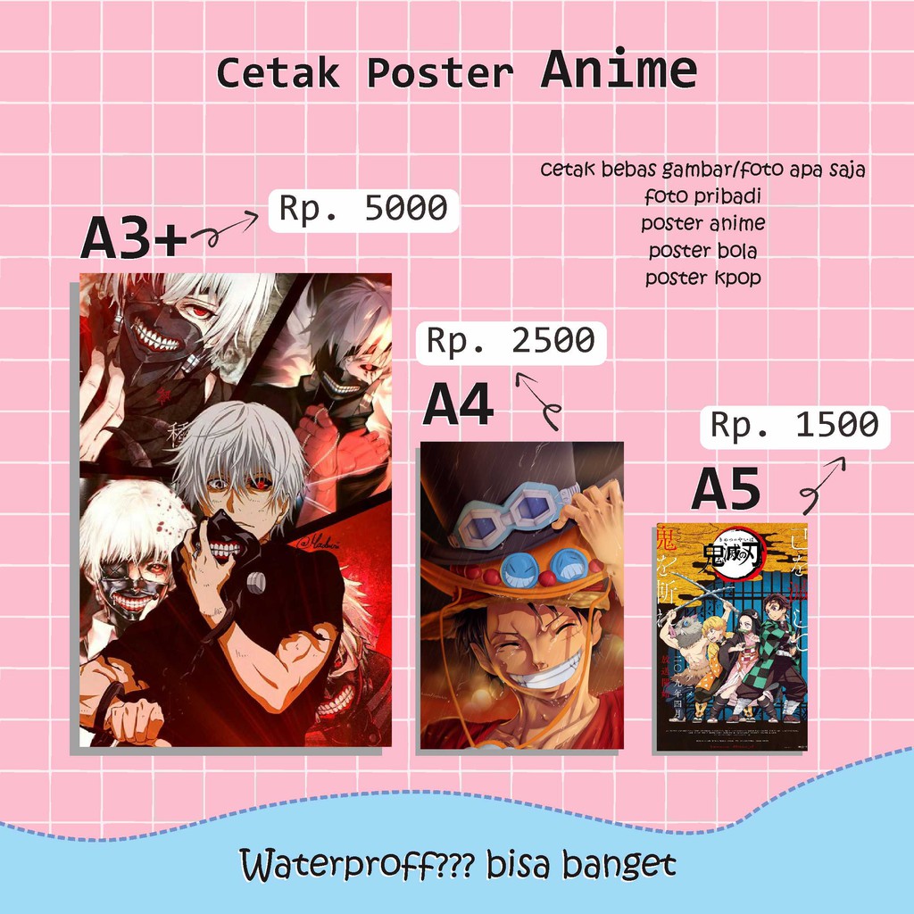 JUAL MURAH POSTER ANIME CUSTOM SESUAI ANIME KESUKAAN TERBARU Rekom