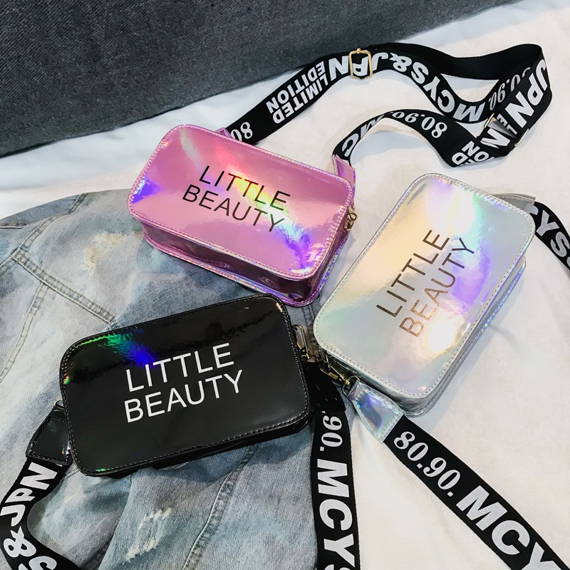 Tas Bahu Kecil Wanita dengan Penutup Ritsleting dan Tali Lebar