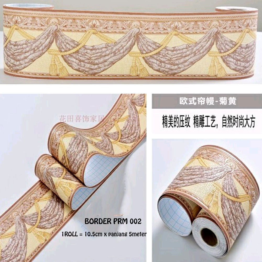 Jual WALLPAPER BORDER STICKER PREMIUM 002 UK 10.5CM X 5 METER Indonesia