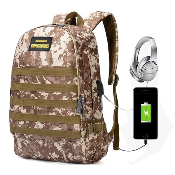 PUBG Level 3 Army Series Tas Ransel Besar Laptop Sekolah Kerja Tactical Bag Import Anti Air
